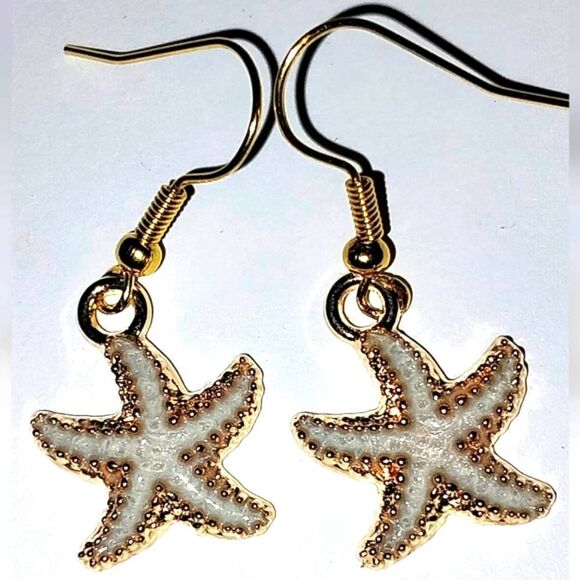 Hand crafted star fish character earrings for women and kids - Picture 5 of 6